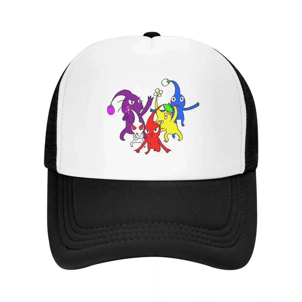 Pikmin Cap Fashion Casual Mesh Baseball Caps Adjustable Hat Hip Hop Summer Unisex Baseball Hats Polychromatic