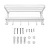 Foldable Towel Shelf with Hooks Towel Bars Punch Free Integrated Wall Mounted Space Aluminum Bathroom Towel Rack