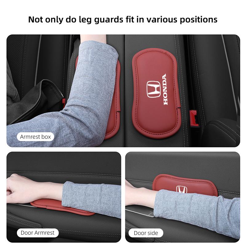 Leather Car Pillow Cushion Elastic Knee Pad Leg Pad Armrest Pad Accessories For Honda Civci FIT CRV Accord Jazz HRV Dio Stepwgn XE2