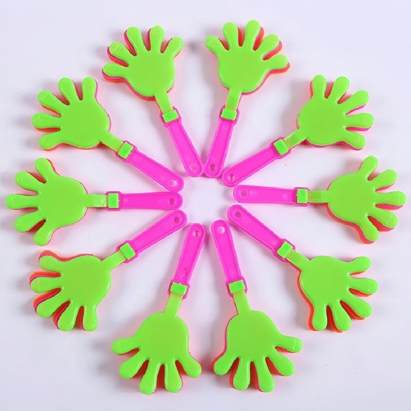 10Pcs Colorful Mini Hand Clapper Cheering Props Clap Your Hands Toys For Kids Birthday Party Favors Baby Shower Pinata Fillers