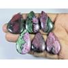 271Cts.. Natural Ruby Zoisite Pear Cabochon Loose Gemstone 06Pcs Lot C-499