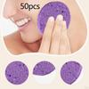 10 Pieces Face Cleansing Pads Facial Sponges Makeup Removal Wood Pulp Cotton Elastic
