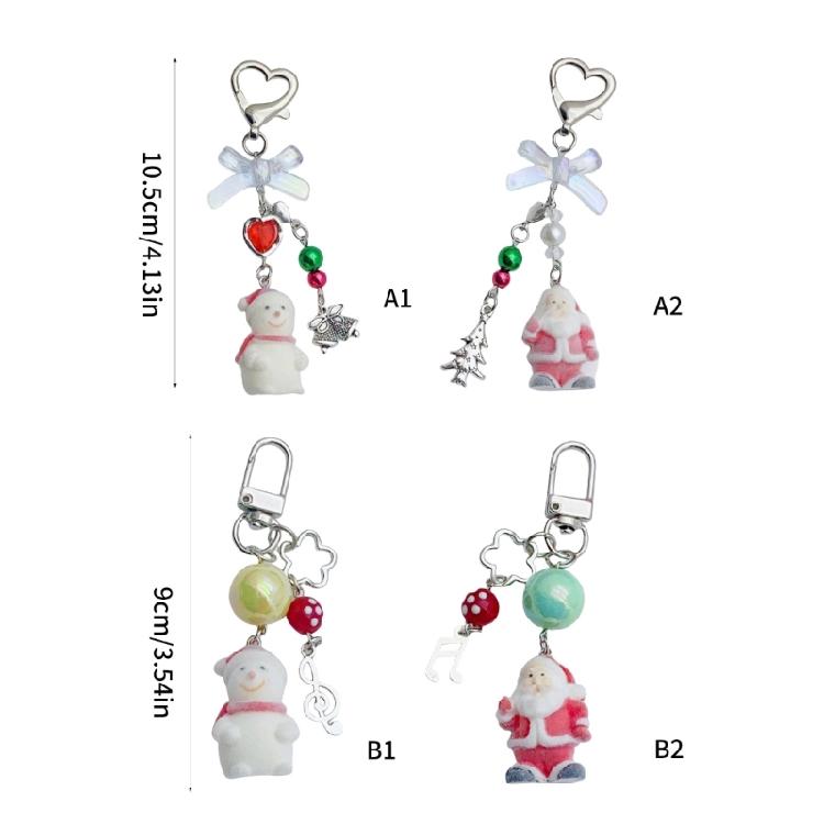 Creative Fun and Lovely Snowman Keychain Charm Pendant Fashion Accessory for Crafting and Festive Holiday Decorations