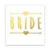 Team Bride Bachelorette Party Gold Foil Tattoo Stickers for Face or Body