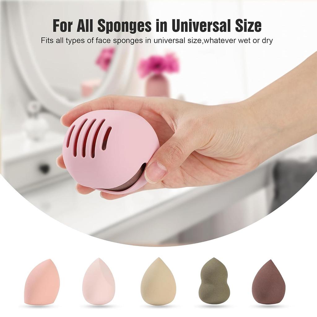 Premium 1PC Eco-friendly Silicone Porous Beauty Egg Storage Set Puff Storage Box Reusable Travel Portable Organizer.-zmt