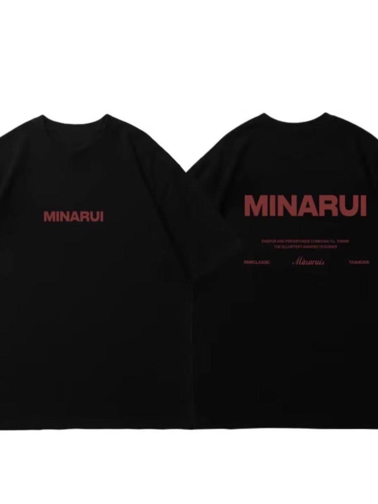 Dospívající čínský trend Těžké unisex PUNK tričko s pěti rukávy pro páry