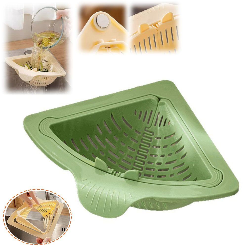 Durable Magnetic Sink Drain Basket Triangle Multifunctional Kitchen Sink Filter Kitchen Sink Trash Boxes Kitchen Supplies