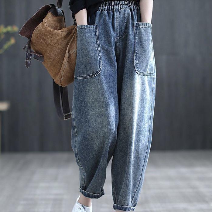 Autumn New Loose Jeans Plus Size Haren Pants High Waist Casual Haren Jeans