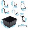 156 Pcs Perforated Board Hooks, Punching Board Hooks, Dedicated T-Shaped Hooks, Mesh Hooks, 25mm Hole Pitch, Plastic Box Included, Hanging Rack, Fixin