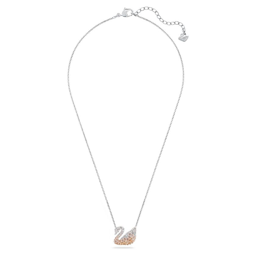 Swarovski Colgante Icónico de Cisne Multicolor Chapado en Rodio 38cm 5215034