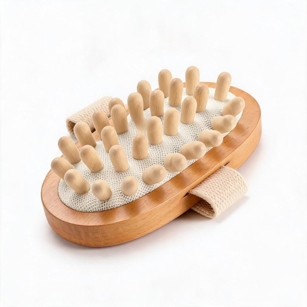 Air Cushion Design Wooden Massager Manual Massage Brush Scalp Massage Brush Muscle Relaxation