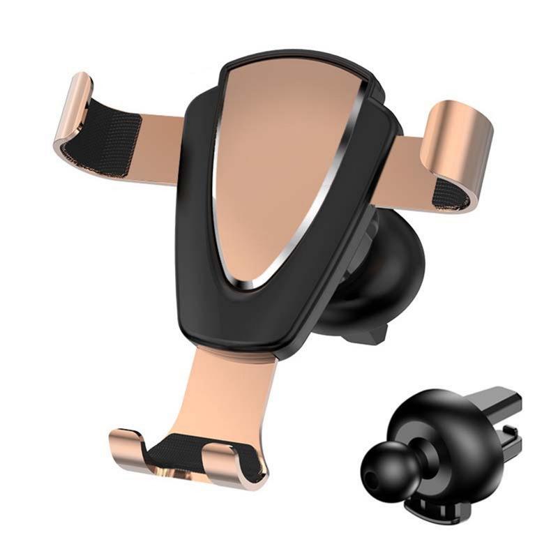 In-Stock Leather Texture Car Air Vent Bracket with Customizable Logo for Multifunctional Phone Navigation.