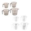 4 Pieces Measuring Cups Measure Jugs Lightweight Transparent Durable Liquid Mixing Mug Container for
