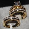 Trendy, Cool and Luxurious Three-in-one Ring Set, High-end Zircon Ring and Hand Accessories