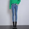 High-Waisted Women's Fleece-Lined Slimming Jeans - Autumn/Winter 2023 Warm Pencil Pants