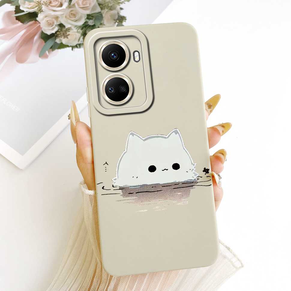 For Huawei Nova 10 SE Case Cute Cat Painted Soft Silicone Phone Back Cover For Huawei Nova10 SE nova10SE 10SE Case Bumper