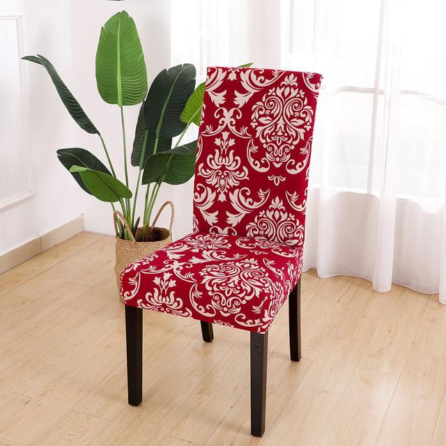 Modern Printed Chair Cover Elastic Seat Covers Slipcover Removable And Washable Stretch Banquet Hotel Dining Room Cover