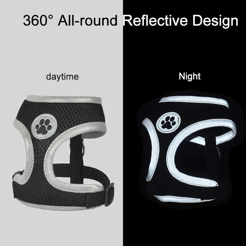Cat Harness Leash Set Reflective Puppy Pet Walking Lead Leash Escape Proof Kitten Harness For Cats Small Dogs Cat Accessories