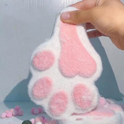 1pc Giant Plush Cat Paw Toy - Cartoon Pattern, Durable Plastic, Stress Relief Squeezing and Pinching Toy, Ideal for Office, Festivals, and Gifts