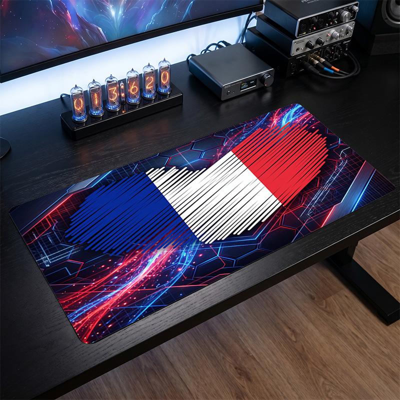 France Football Logo Fare Altlığı, Geniş Kaymaz Kauçuk Masa Matı, Oyun Ofis Dizüstü Bilgisayar Fanı Hediyesi
