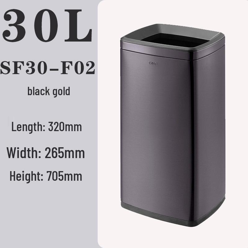 50L Stainless Steel Commercial Trash Can with Large Foot Pedal for Hotels and Shopping Malls