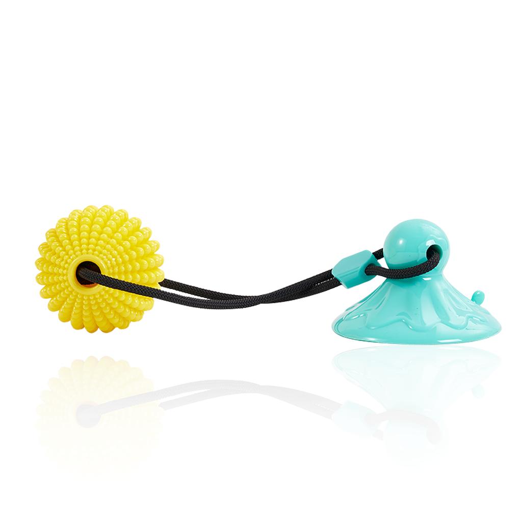 Pet Suction Cup Grinding Toy Ball, Teeth Cleaning And Anti-Biting, Interactive Pull Rope Tug-Of-War Toy, Suitable For Small Dogs