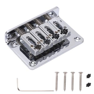 Ponte fisso a 4 corde Sostituzione Chitarra Elettrica Basso Ukulele Strumenti a Corda Accessori