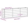 Planter Box Light Grey 240 X 40 X 75 Cm Steel