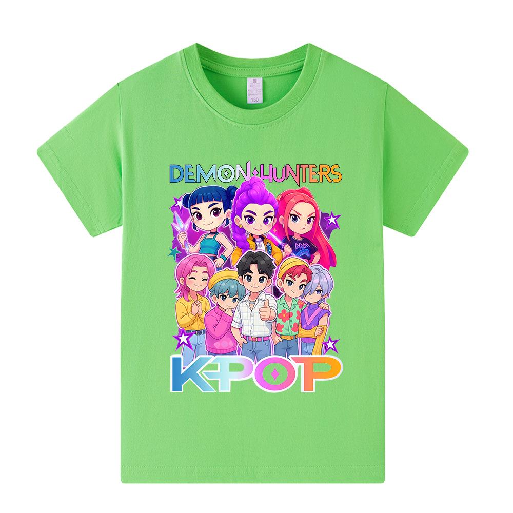 Kpop Demon Slayer Group Kids Short Sleeve T-Shirt