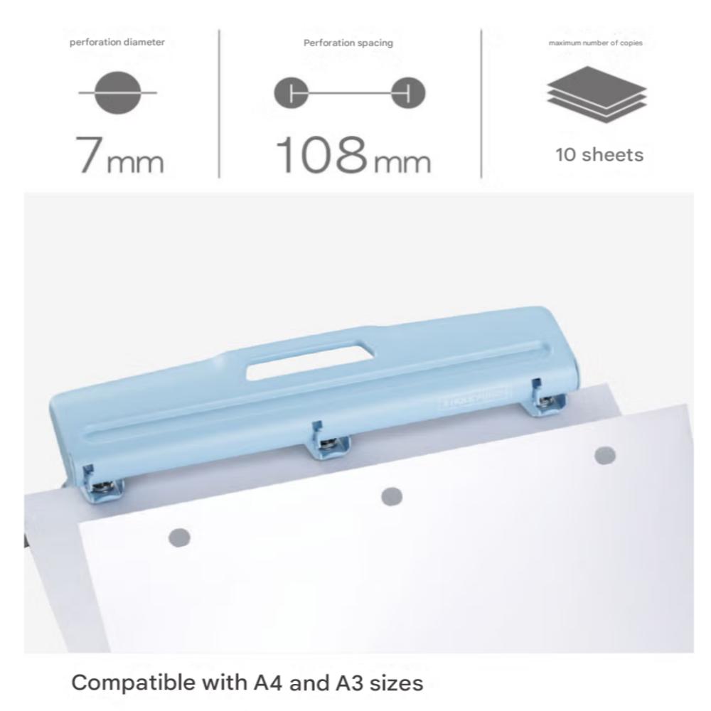 Perforator cu 3 găuri colorat