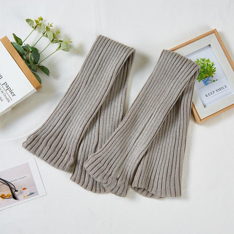 70cm Extra Long Thick Knitted Red Wool Leg Warmers for New Year and Christmas