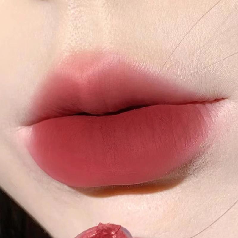 PinkyFocus Matte Velvet Lip Mud Set: Capsule Lip Gloss for Nude Makeup - Ideal for Students