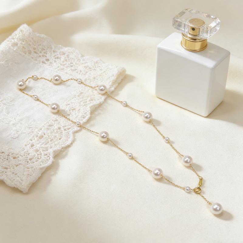 Elegant S925 Sterling Silver Star & Pearl Necklace - Fashion Light Luxury 925 Sterling Silver