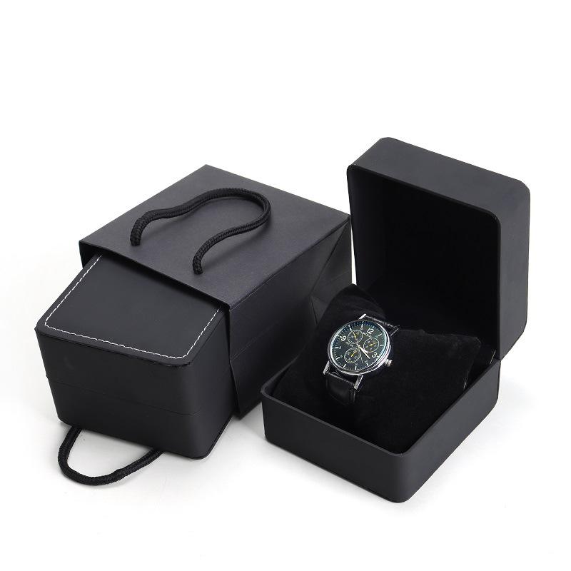 Cross-Border Exclusive PU Leather Watch and Jewelry Display Box with Frosted Texture