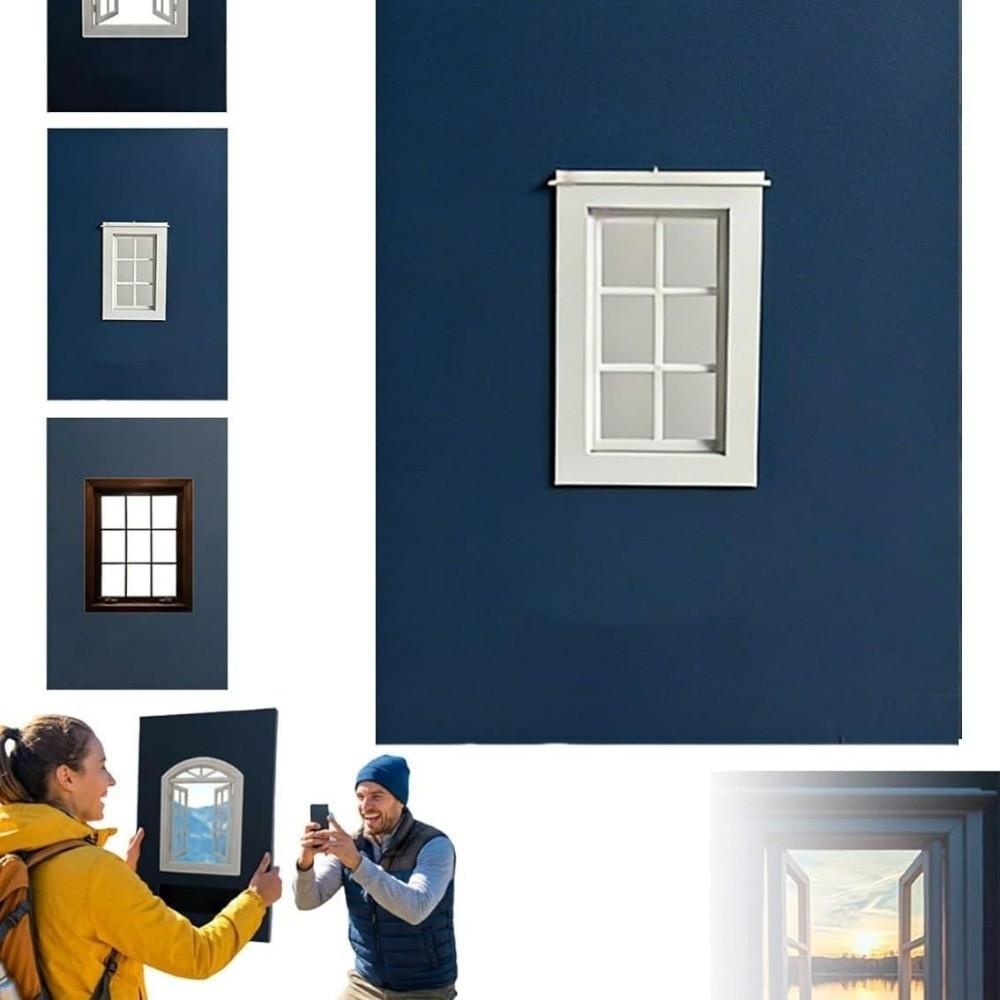 Portable Window Frame Props Fresh Perspective Novel Scenery Window View Props Plastic Handheld Pane Pic Props Anniversary