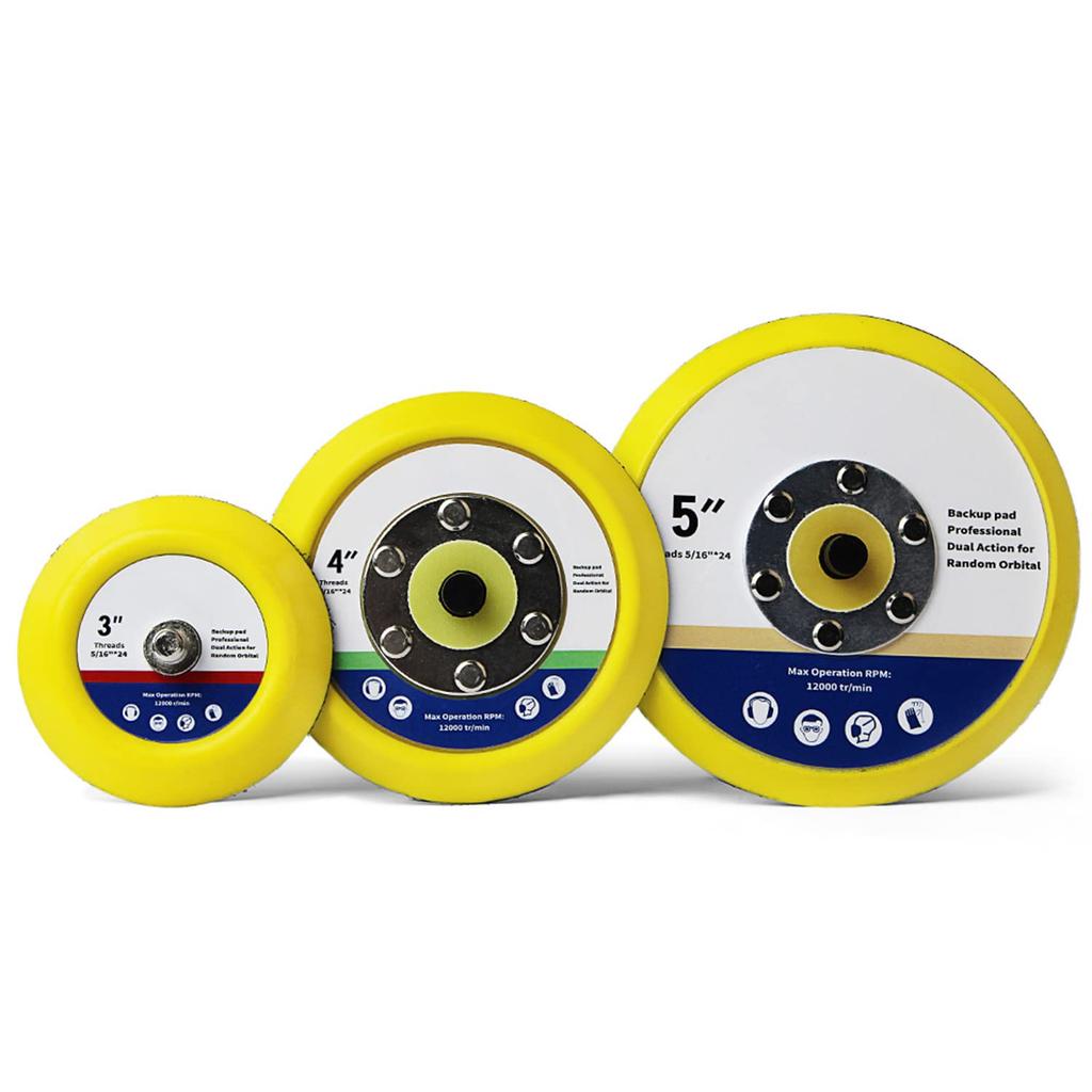 2 Pieces 5'' Hook and Loop Backing Pads 5/16"-24 Threads Sanding Pad Angle Grinder Accessories Sanding Buffing Polishing