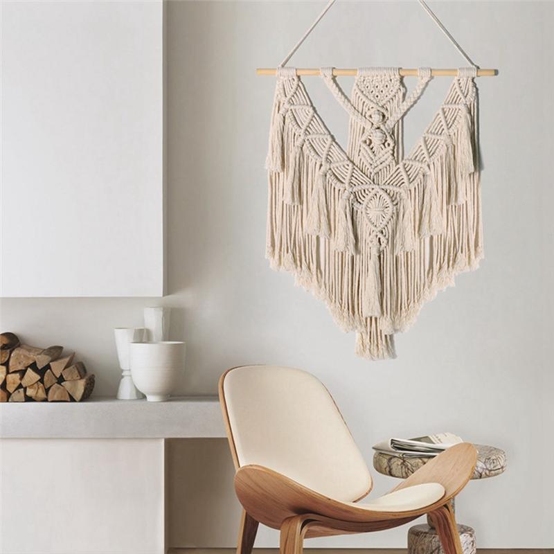 AEE4-Wall Hanging Home Decor Chic Woven Decor For Bedroom Living Room Apartment Dorm Gallery-Perfect Handmade Christmas Gift