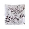 NINA SOLOR Grey Pink Double-Sided Fireworks Jacquard Silk Scarf