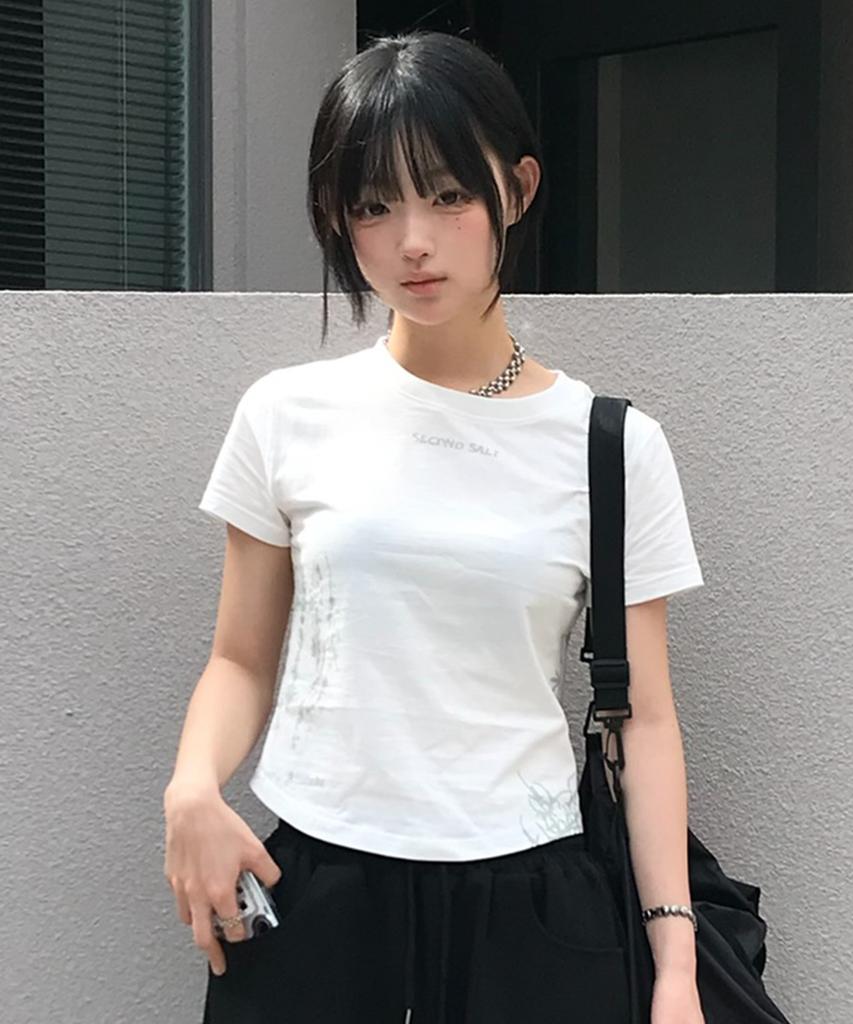 Sekeondeusolteu Doodle Angel T-Shirt (White)