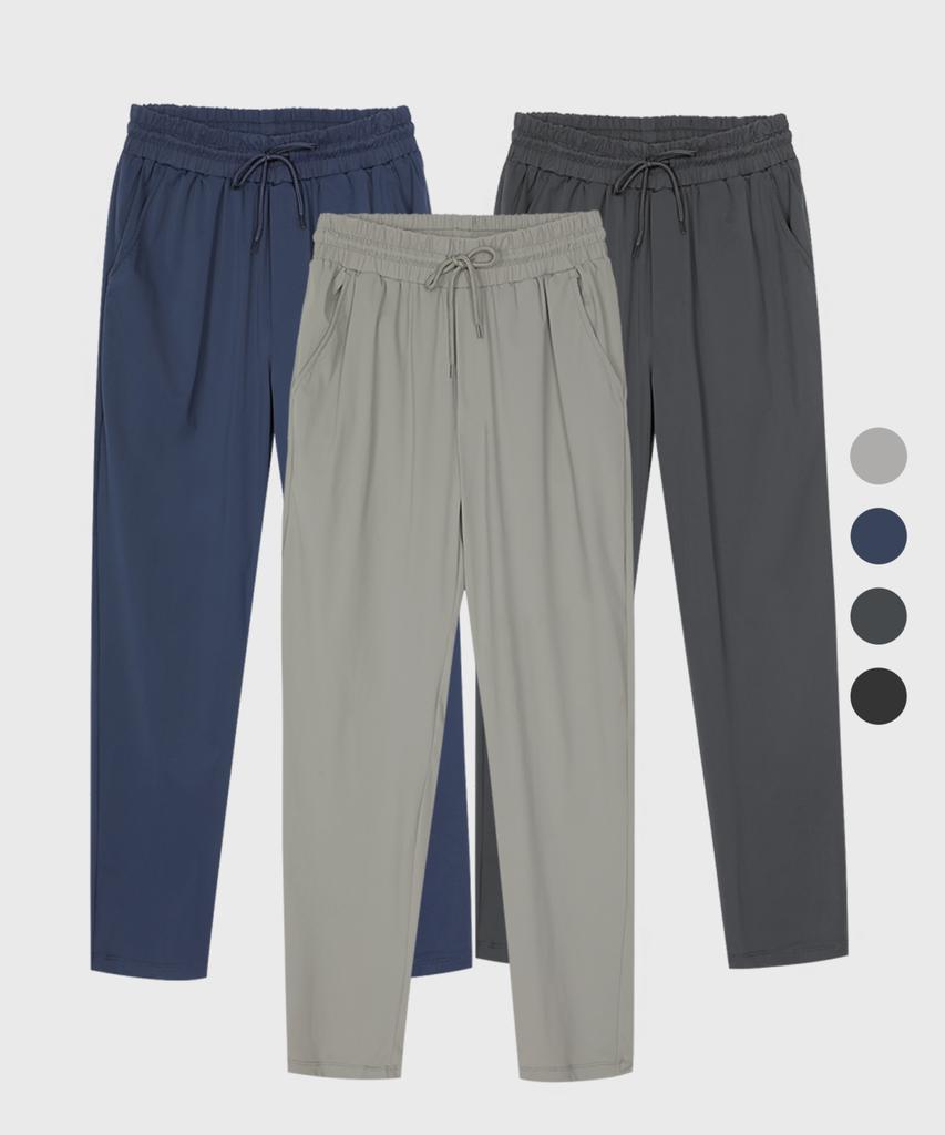 EZBUY Ice Bucket Men'S Tricot Plain Elastic Waist Pants 4 Colors (Type B)