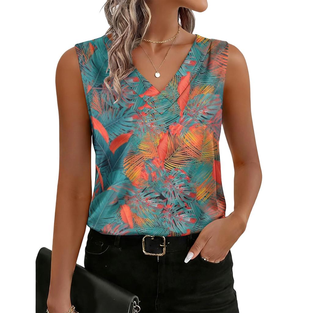 Top de damă la modă, casual, vintage, cu imprimeu