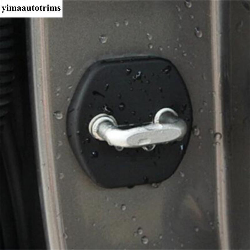 Car Door Lock Cap Protector Decoration Cover Trim Fit For Nissan Leaf 2018 -  Black Plastic Interior Accessories