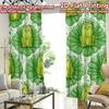 2D FLAT PRINTING 2pcs Curtains (Without Rod) Cute Frogs on Lilypads Chic Window Curtain Versatile 100% Polyester Curtains Easter