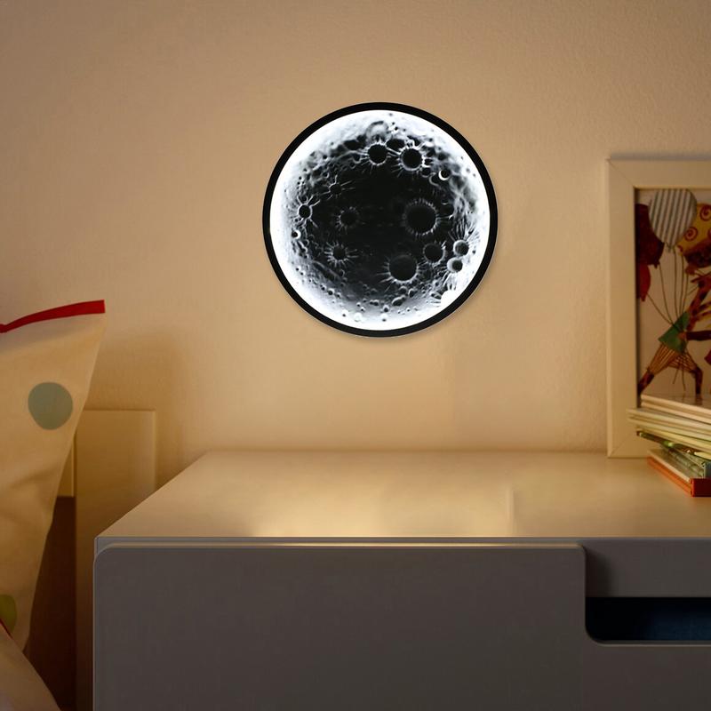LED Moon Light Car Side Window Moon Light Realistic Lunar Embossed Moon Lamp Aesthetic Lights Car Interior Accessories For Car