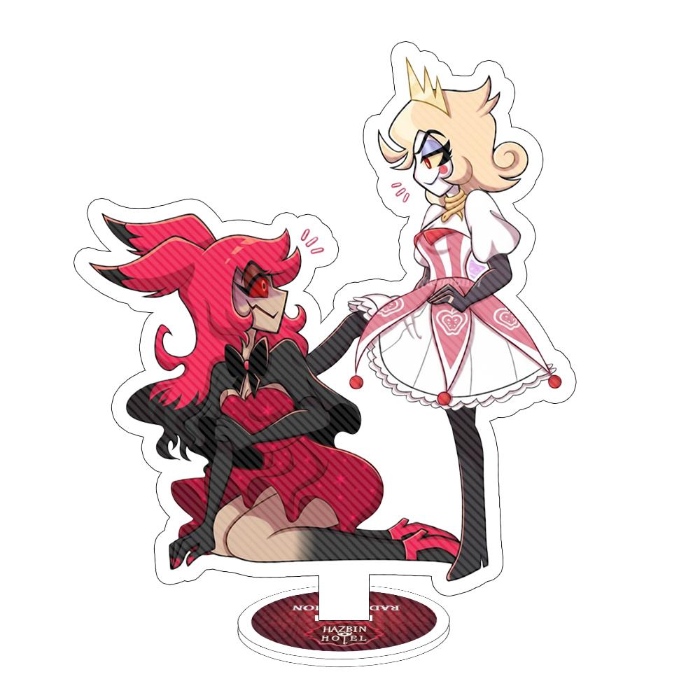 Anime Peripherals 15CM Acrylic Stand Velvet Alastor Vox Valentino Lucifer Adam The Exorcist Desktop Ornament Festival Gift