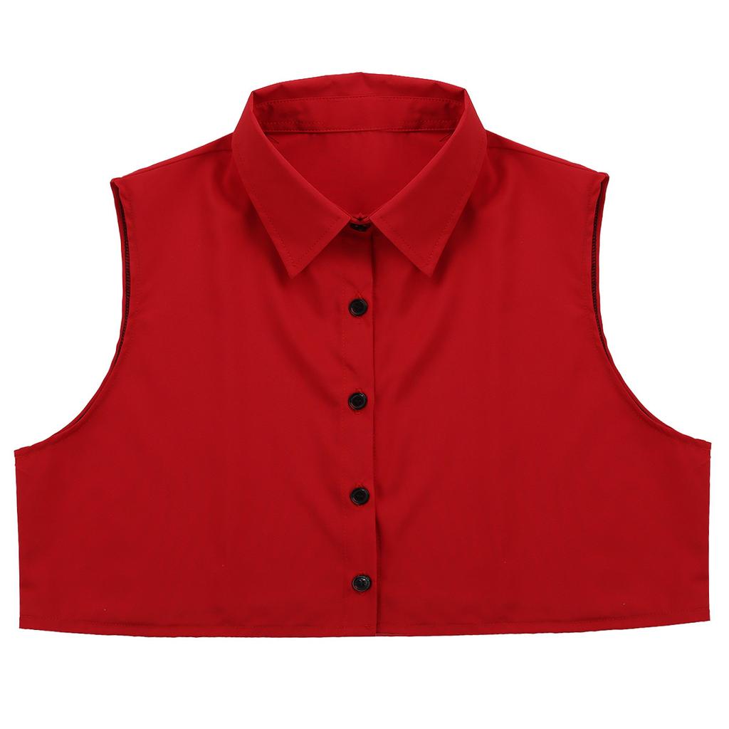 Erkek Moda Sahte Yaka Ayrılabilir Dickey Yaka Düz Renk Dekoratif Yarım Gömlek Yanlış Yaka
