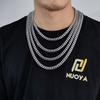 Hip Hop Stainless Steel Necklace Japanese Buckle Round Grinding Encrypted Titanium Steel Cuban Necklace Men's Bracelet Accessories