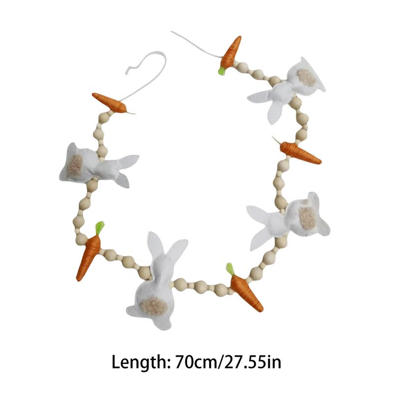 Spring Garland 2.2 Ft Rustic Carrot Felt Holiday Garland Decoration Banner For Wall Mantel Fireplace Home Farmhouse Indoor