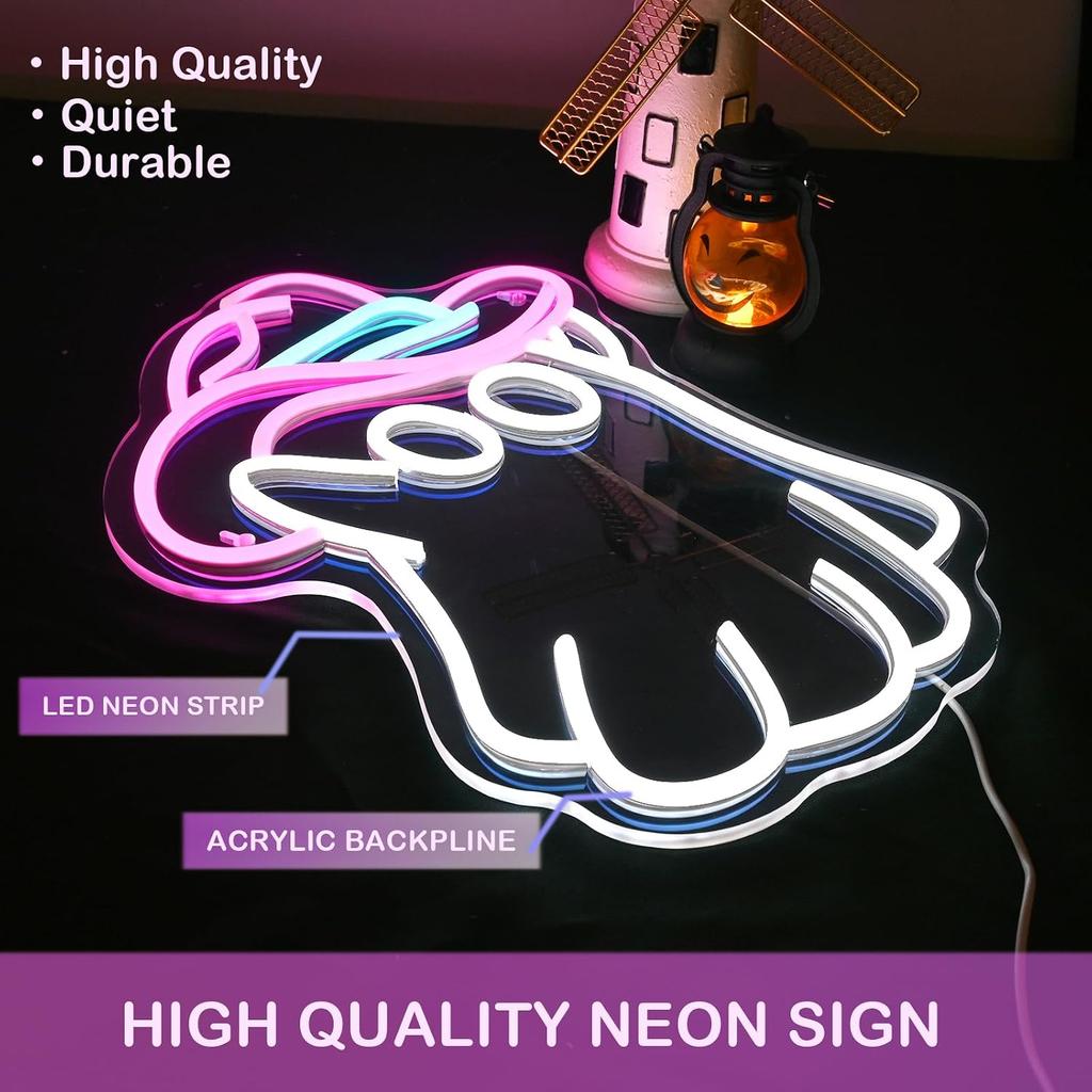Halloween Window Lights Cowboy Hat Ghost Neon Halloween Sign Led Sign Neon Signs For Wall Decor Light Up Bedroom Party Gifts