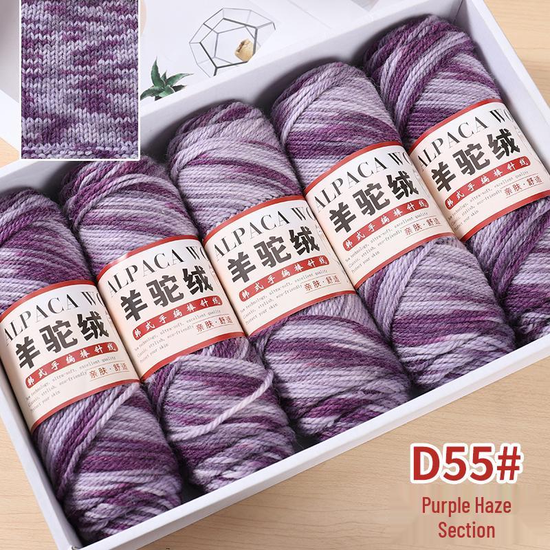 Mitteldickes Alpakawollgarn für DIY-Strickarbeiten - Perfekt für Pullover, Mäntel, Schals, Häkel- und Strickprojekte mit Nadeln.